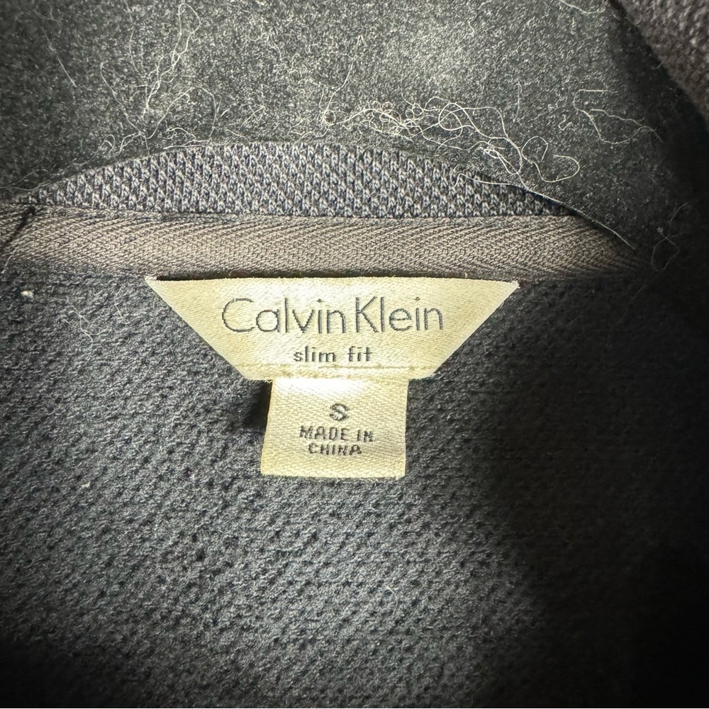 CALVIN KLEIN black utility jacket zip up nylon cotton pockets men small - Picture 2 of 10